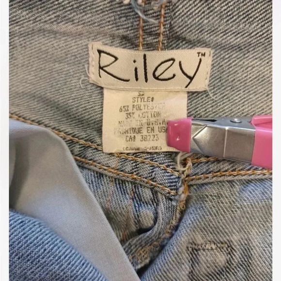 Riley Upcycled  Patchwork Denim Midi Skirt Size Small - Picture 6 of 9